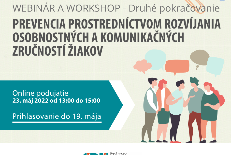 Pozývame vás na  webinár a workshop o šikane