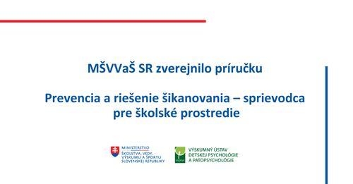 Prevencia a riešenie šikanovania – sprievodca pre školské prostredie