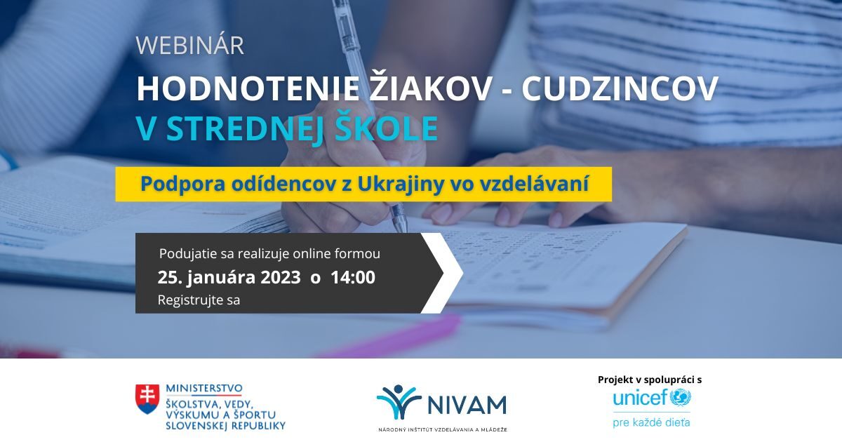 Pripravili sme pre vás webinár o hodnotení žiakov – cudzincov aj pre stredné školy