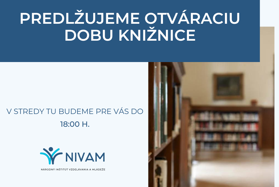 Predlžujeme otváraciu dobu knižnice