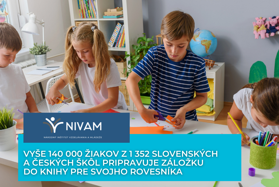 Vyše 140 000 žiakov z 1 352 slovenských a českých škôl  pripravuje  záložku do knihy pre svojho rovesníka