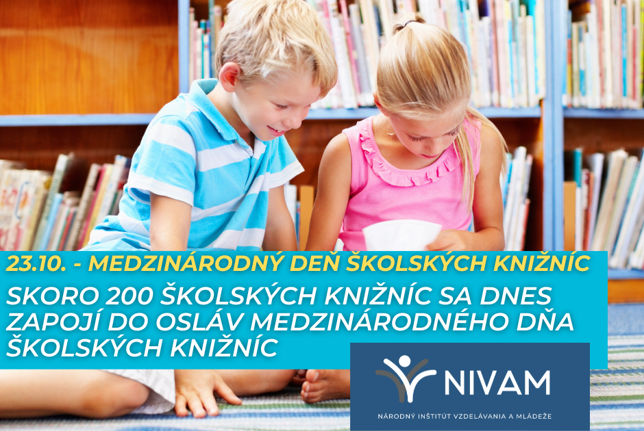 Skoro 200 školských knižníc sa dnes zapojí do osláv Medzinárodného dňa školských knižníc